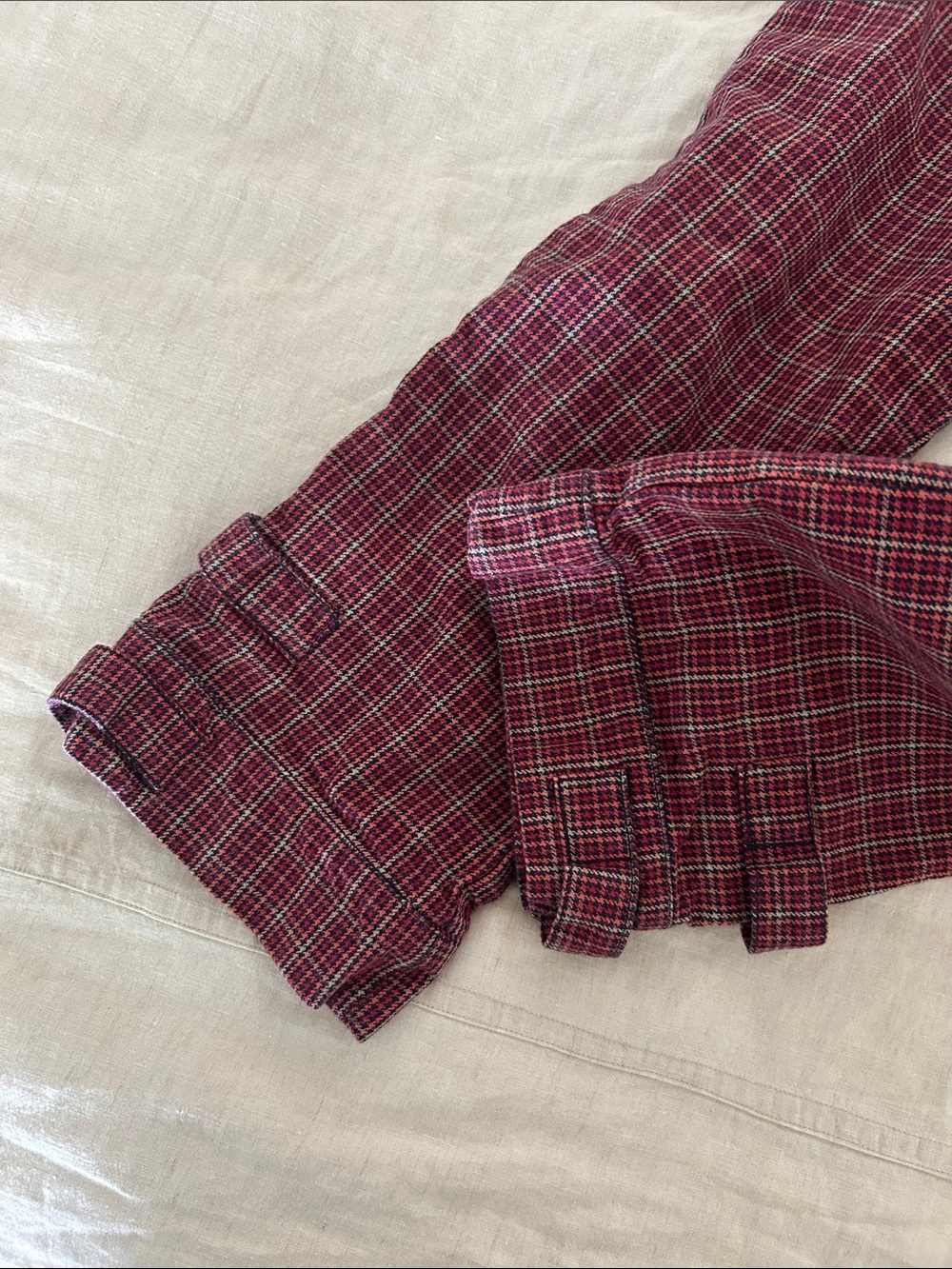 GAS Collection Plaid Capri Pants Waist 26 Low Rise Buckle Hem Y2K - Picture 6 of 16